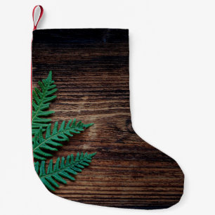 Fern plant wood small fern grunge small christmas stocking