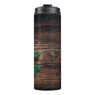 Fern plant wood small fern grunge thermal tumbler