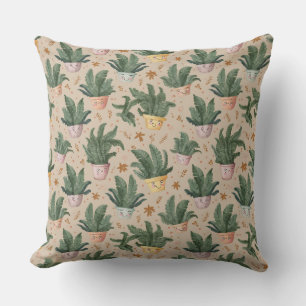 "Fern-tastically Happy Pots" Cushion
