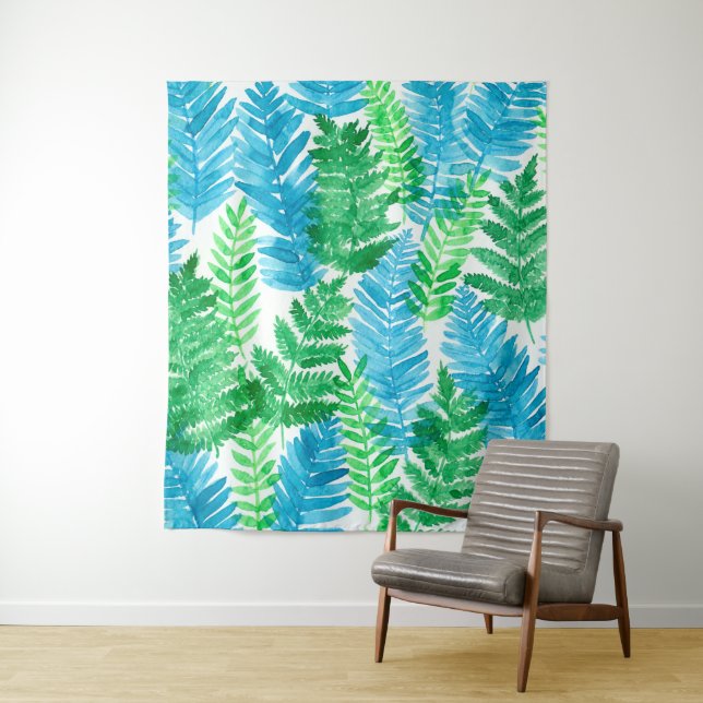 Fern watercolor tapestry (In Situ)