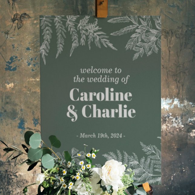 Fern Woodland Bridal Shower Welcome Sign (Creator Uploaded)