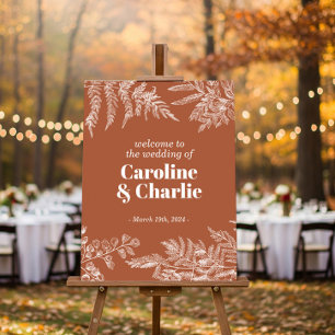 Fern Woodland Wedding Welcome Sign