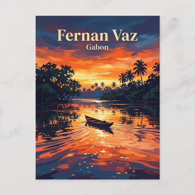 Fernan Vaz Lagoon Gabon Postcard (Front)