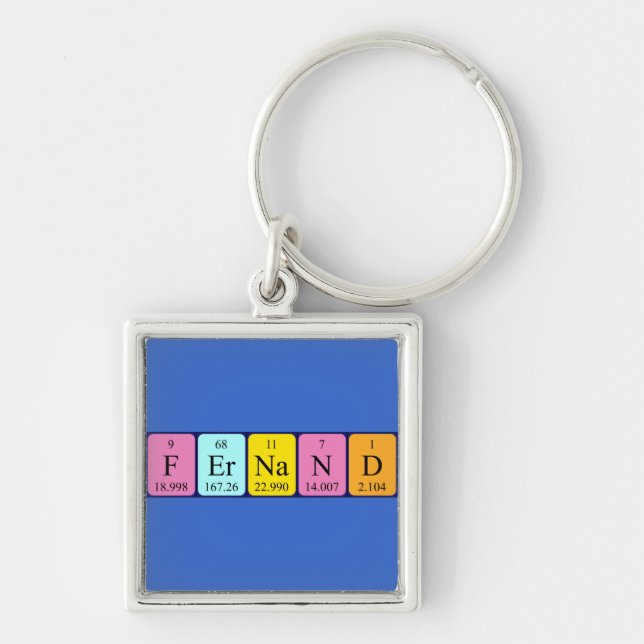 Fernand periodic table name keyring (Front)