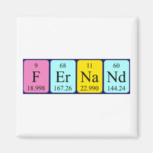 Fernand periodic table name magnet