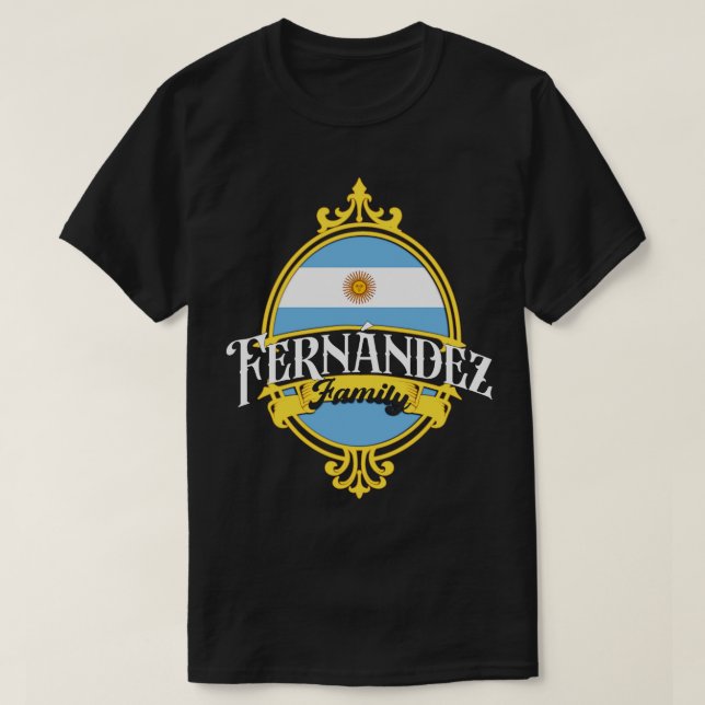 Fernandez Family Argentina Flag T-Shirt (Design Front)
