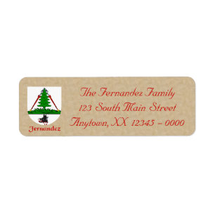 Fernandez Heraldic Shield Return Address Label