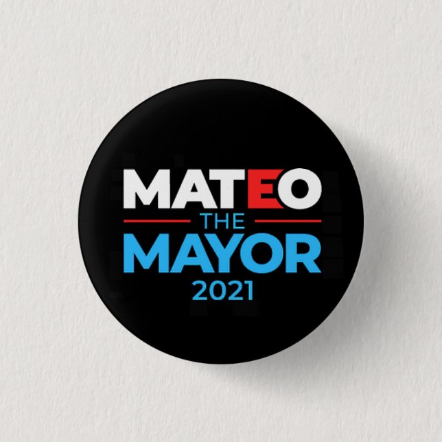 Fernando Mateo NYC Mayor 2021 3 Cm Round Badge (Front)