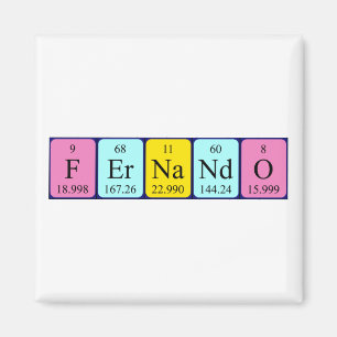 Fernando periodic table name magnet