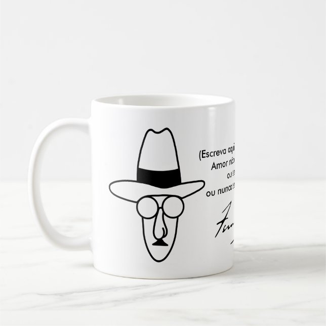 Fernando Pessoa mug - personalizável (Left)