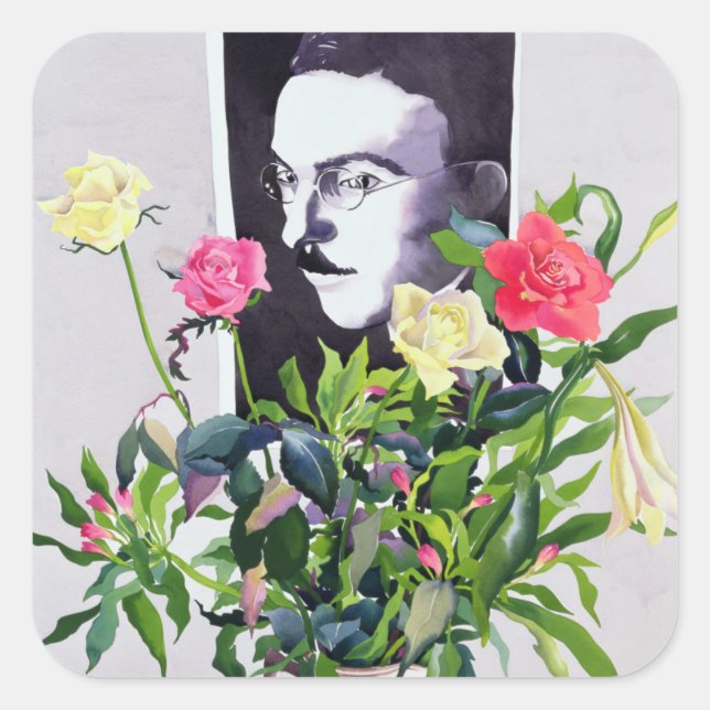 Fernando Pessoa Square Sticker (Front)