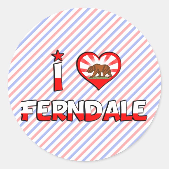 Ferndale, CA Classic Round Sticker (Front)