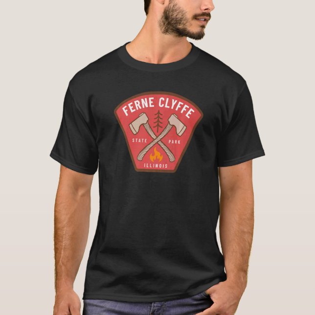 Ferne Clyffe State Park Illinois Forest Camp Fire  T-Shirt (Front)