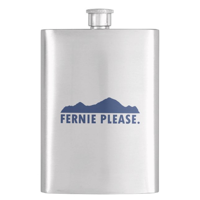Fernie British Columbia Please Hip Flask (Front)