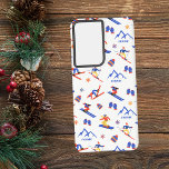 Fernie British Columbia Ski Snowboard Pattern Samsung Galaxy Case<br><div class="desc">A funny winter skiing seamless pattern for the ski resort Fernie in the Lizard Range,  Canadian Rockies,  British Columbia,  Canada. Perfect gift idea for winter sports lovers: ski,  snowboard,  freestyle,  ski jump,  cross-country skiing.</div>