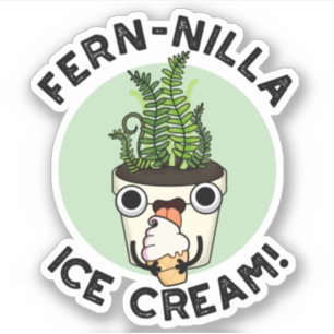 Fernilla Ice Cream Funny Ice Cream Plant Pun 