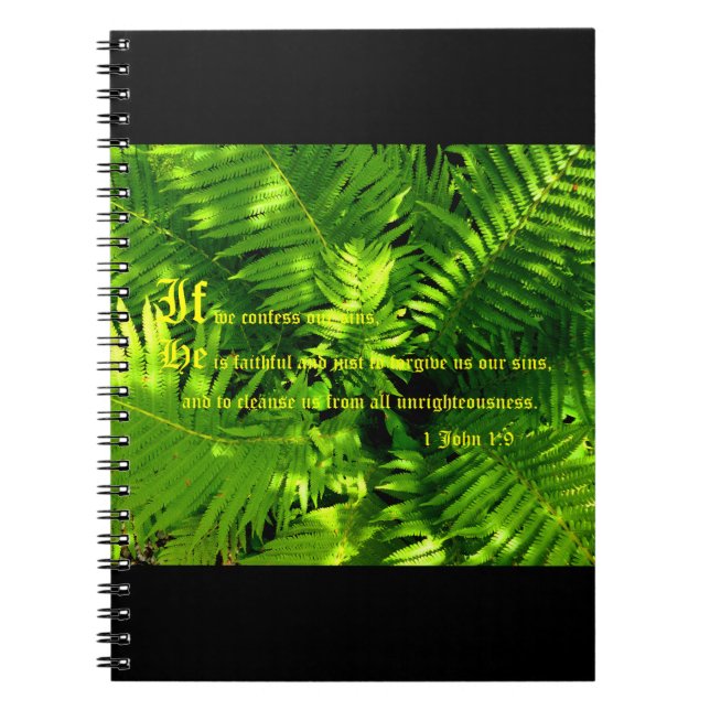 Ferns, 1 John 1:9 Notebook (Front)