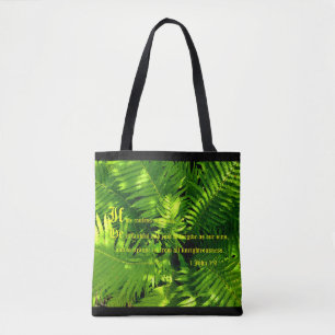 Ferns, 1 John 1:9 Tote Bag