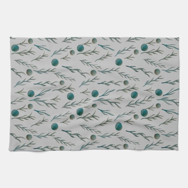 Ferns & Dots  Tea Towel (Horizontal)