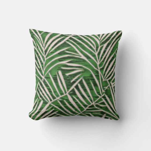 Ferns Green Cushion (Front)