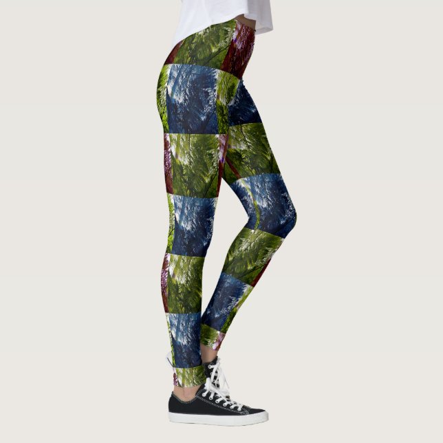 Ferns In Four Colours, Leggings (Right)