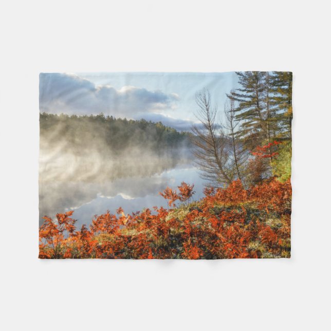 Ferns on Shoreline | Paradise, Michigan Fleece Blanket (Front (Horizontal))