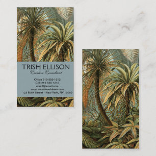 Ferns Palm Tree Antique Botanical Ferns Art Business Card