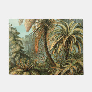 Ferns Palm Tree Antique Botanical Ferns Art Doormat