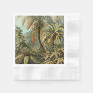 Ferns Palm Tree Antique Botanical Ferns Art Napkin