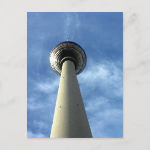 fernsehturm blue sky postcard