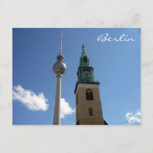 fernsehturm tower postcard