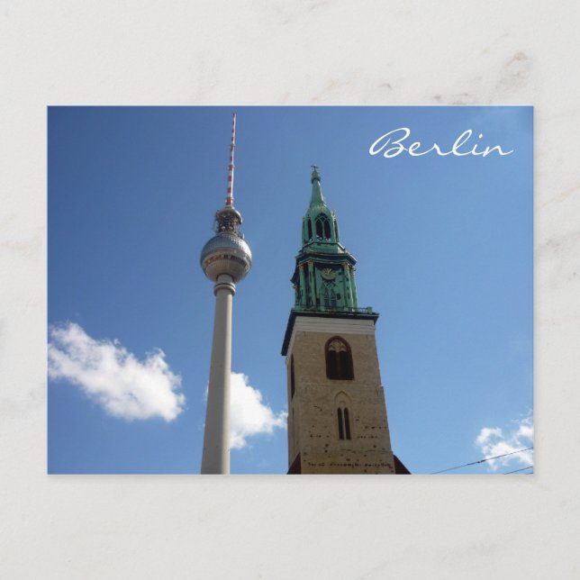 fernsehturm tower postcard (Front)