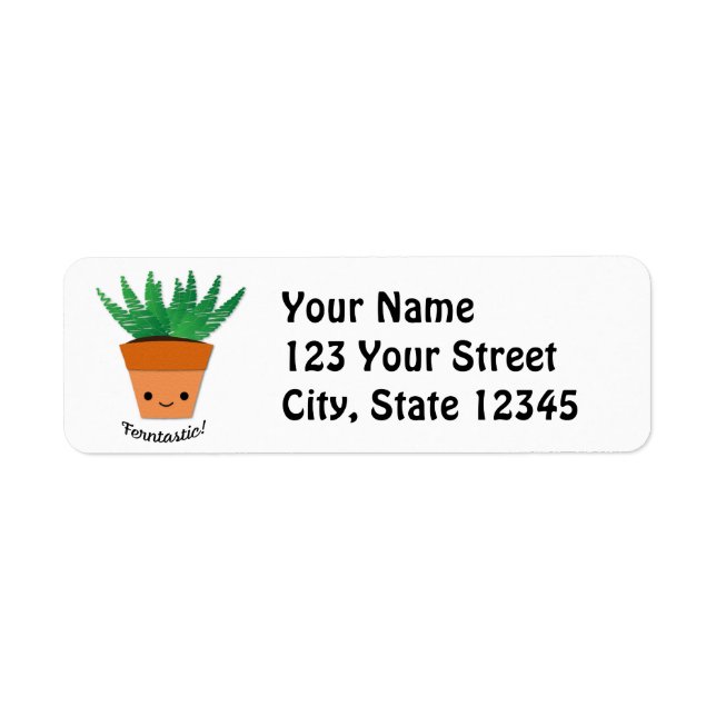Ferntastic Fern Return Address Label (Front)