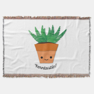 Ferntastic Fern Throw Blanket