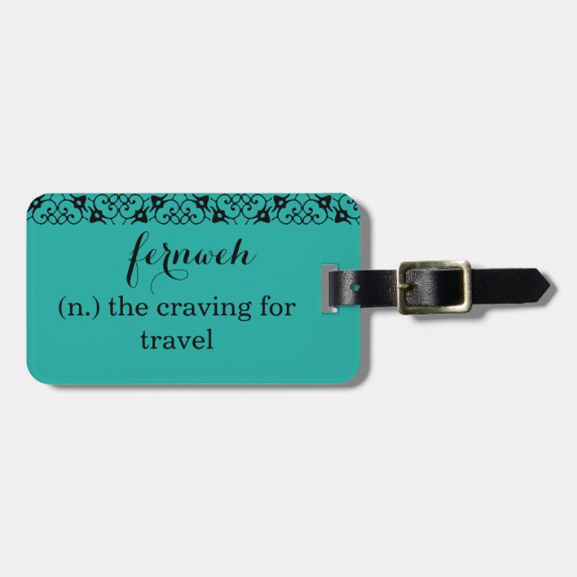 "fernweh" luggage tag (Front Horizontal)