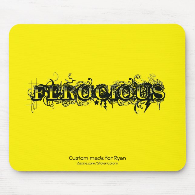 Ferocious Custom Made For Your Name Mouse Pad (Front)