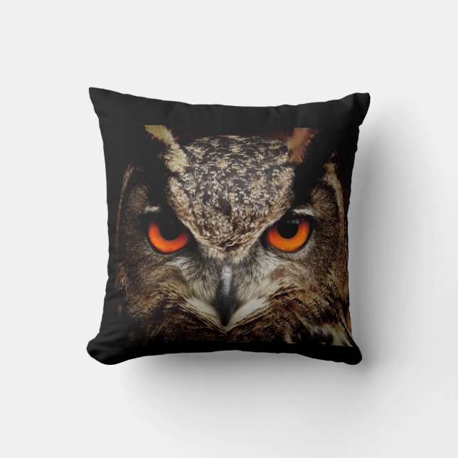 Ferocious Owl Cushion (Front)