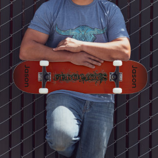 Ferocious Red Ombre Dark Grunge Graphic Skateboard