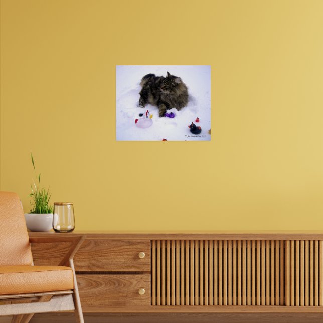 Ferocious Snow Cat Poster (Living Room 2)