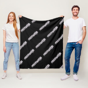FEROCIOUS Tattoo Style Font Fleece Blanket