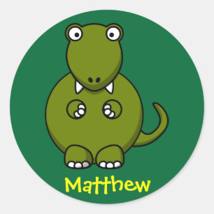Ferocious tyrannosaurus-rex classic round sticker