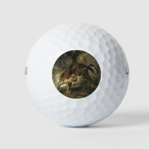 Ferocious Wild Leopard (by Jean-Baptiste Oudry) Golf Balls