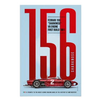 Ferrari 156 Sharknose Tribute Poster