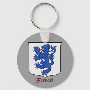 Ferrari Italian Surname Historical Shield Key Ring