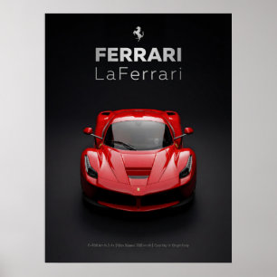 Ferrari LaFerrari Red Hypercar Poster