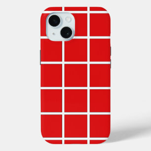 Ferrari Red Squares iPhone 15 Case