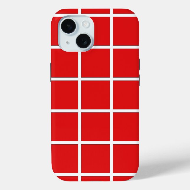 Ferrari Red Squares Case-Mate iPhone Case (Back)