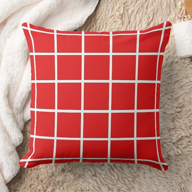 Ferrari Red Squares Cushion (Blanket)