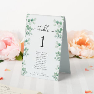 Ferras Greenery Wedding Table Number