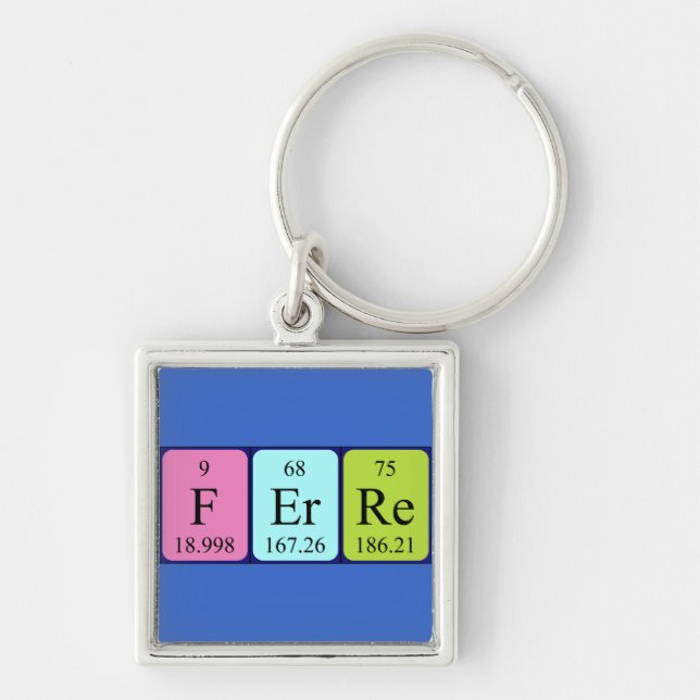 Ferre periodic table name keyring (Front)